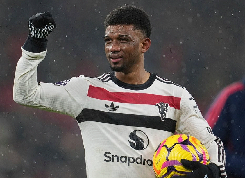 曼联平局之夜：阿玛德下半场建功创英超独特纪录